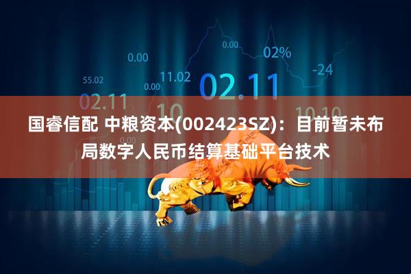 国睿信配 中粮资本(002423SZ)：目前暂未布局数字人民币结算基础平台技术